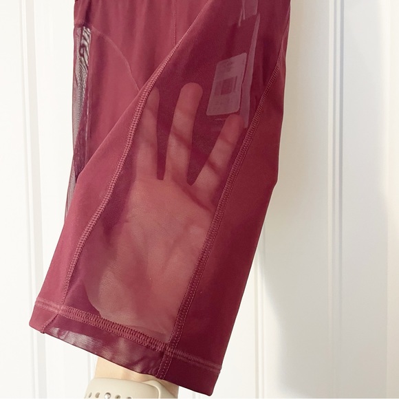 adidas x IVY PARK mesh legging shorts in maroon Size Small - Picture 8 of 12